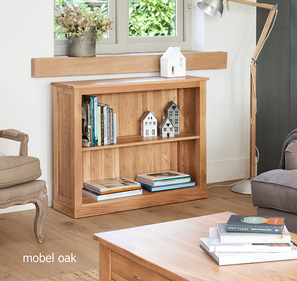 Mobel Oak Low Bookcase