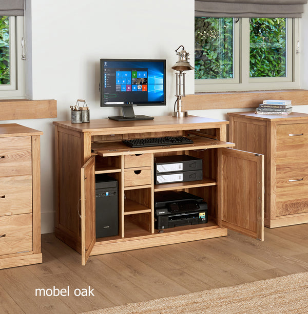 Mobel Oak Hidden Home Office