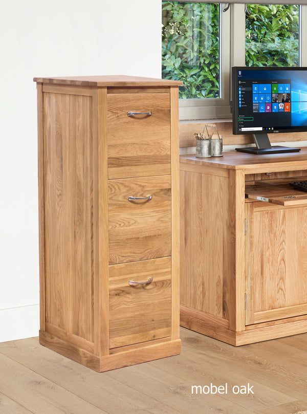 Mobel Oak 3 Drawer Filing Cabinet