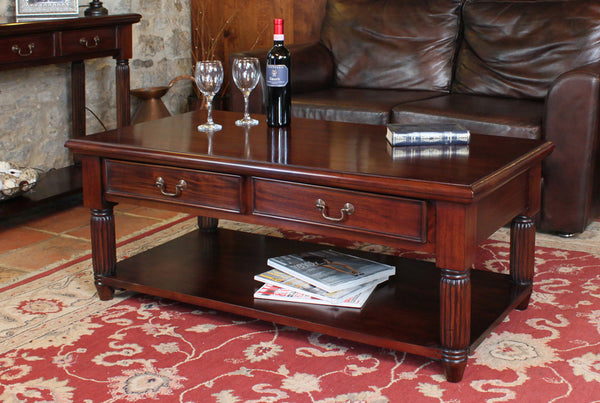 La Roque Coffee Table With Drawers