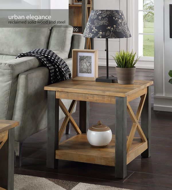 Urban Elegance - Reclaimed Lamp Table