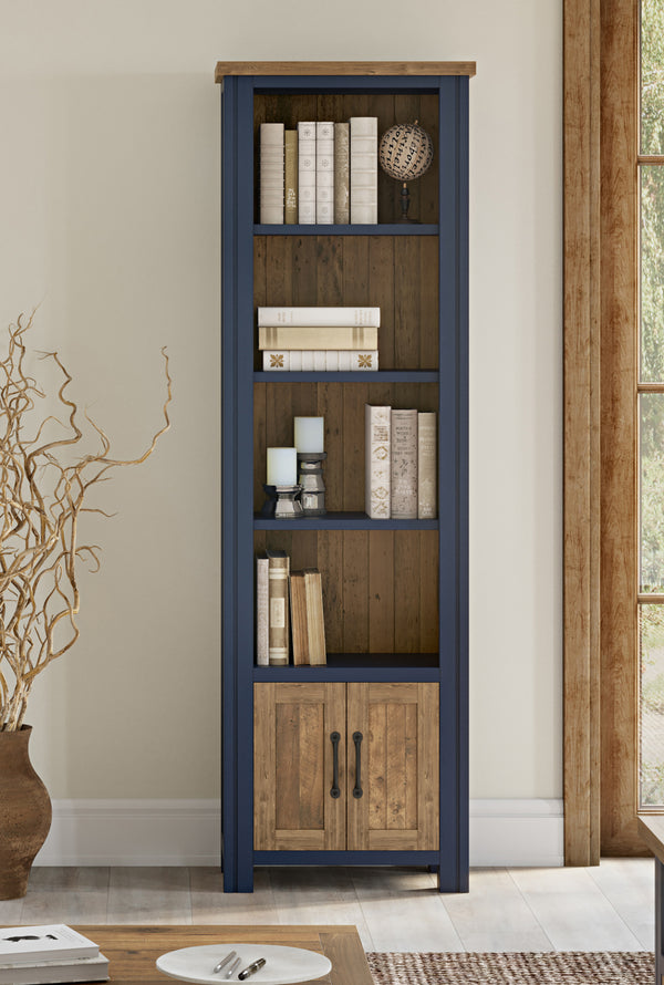 Splash of Blue - Narrow Bookcase