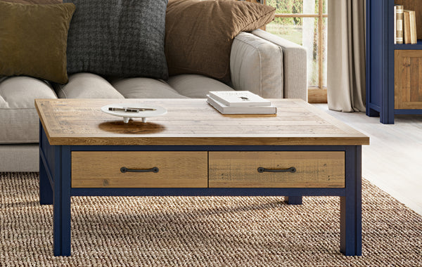 Splash of Blue - Coffee Table With Four Drawers